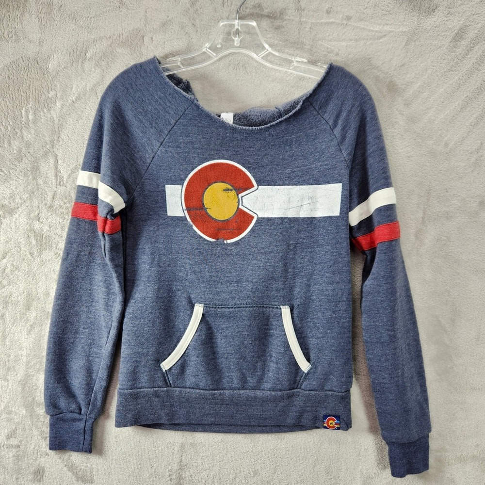 Alternative Colorado Graphic Sweatshirt Pullover‎ Scoop Neck Athleisure Size S